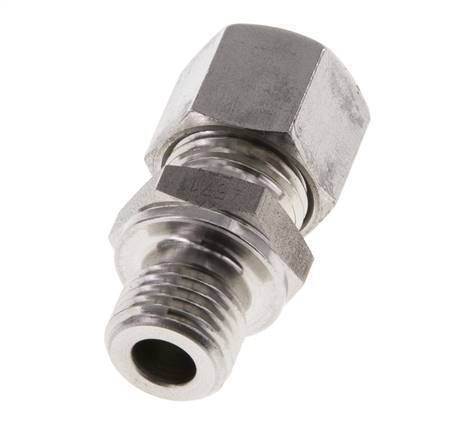 M14x1.5 Buitendraad x 10L RVS Rechte Snijring Koppeling 315 Bar DIN 2353