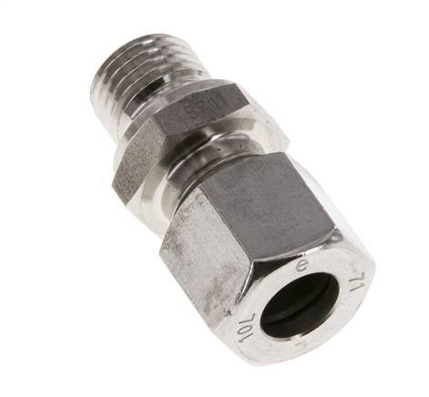 M14x1.5 Buitendraad x 10L RVS Rechte Snijring Koppeling 315 Bar DIN 2353