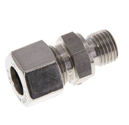 M14x1.5 Buitendraad x 12L RVS Rechte Snijring Koppeling 315 Bar DIN 2353