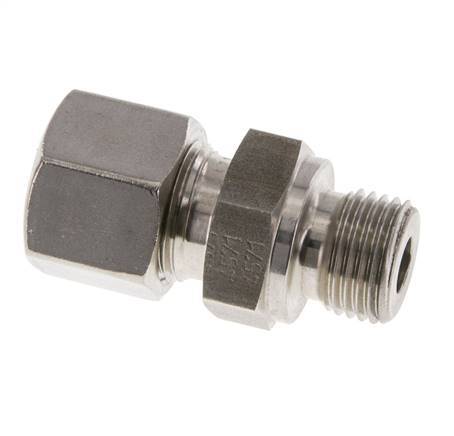 M16x1.5 Buitendraad x 10S RVS Rechte Snijring Koppeling 630 Bar DIN 2353