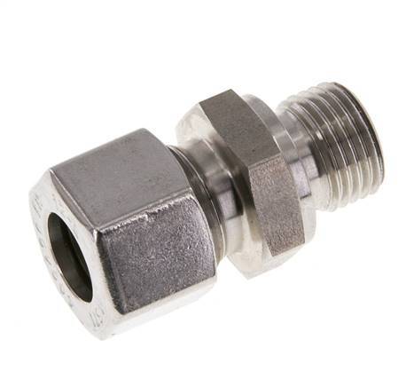 M16x1.5 Buitendraad x 12L RVS Rechte Snijring Koppeling 315 Bar DIN 2353