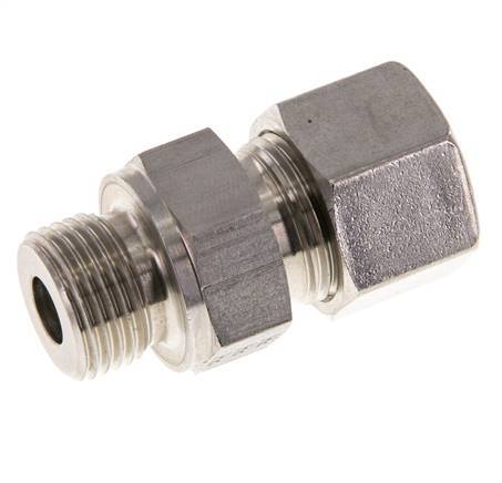 M18x1.5 Buitendraad x 12S RVS Rechte Snijring Koppeling 630 Bar DIN 2353