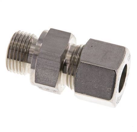 M18x1.5 Buitendraad x 12S RVS Rechte Snijring Koppeling 630 Bar DIN 2353