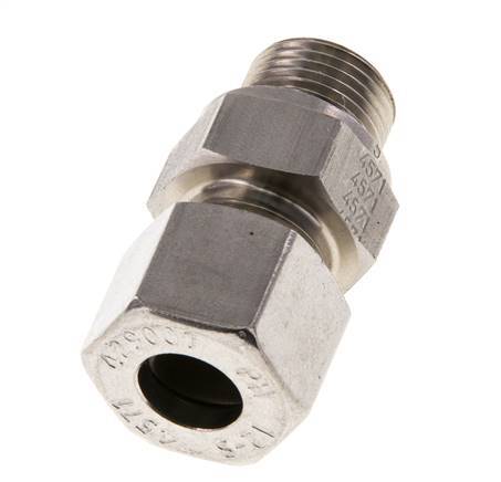 M18x1.5 Buitendraad x 12S RVS Rechte Snijring Koppeling 630 Bar DIN 2353