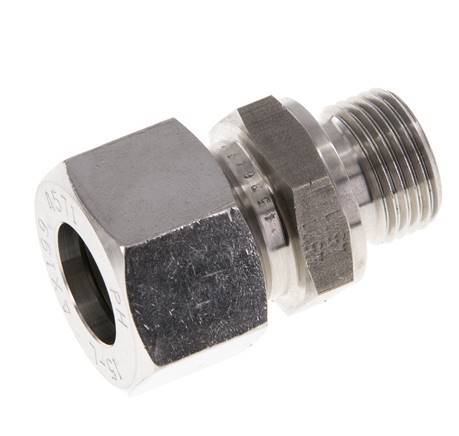 M18x1.5 Buitendraad x 15L RVS Rechte Snijring Koppeling 315 Bar DIN 2353