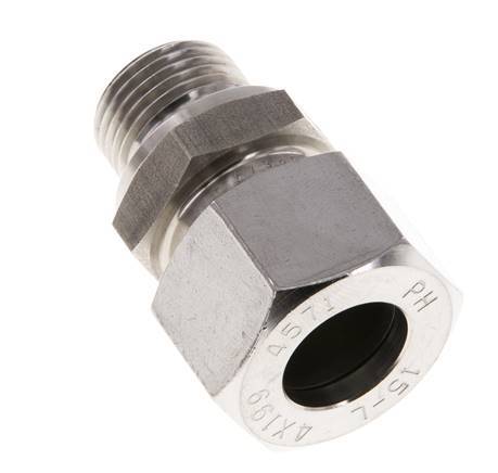 M18x1.5 Buitendraad x 15L RVS Rechte Snijring Koppeling 315 Bar DIN 2353