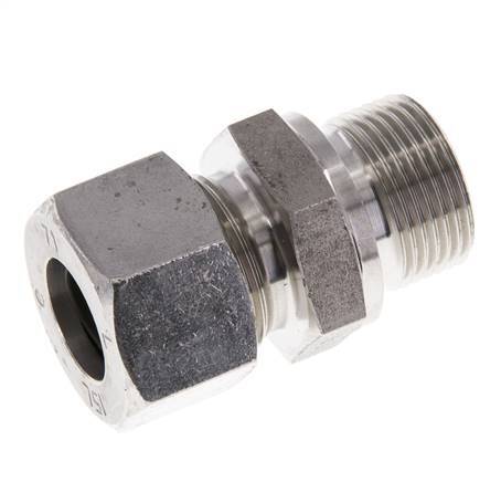 M22x1.5 Buitendraad x 15L RVS Rechte Snijring Koppeling 315 Bar DIN 2353