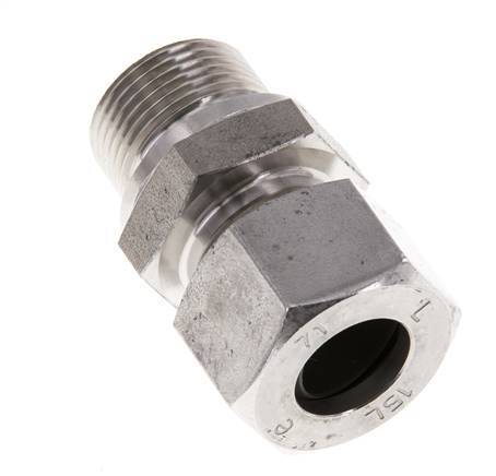 M22x1.5 Buitendraad x 15L RVS Rechte Snijring Koppeling 315 Bar DIN 2353