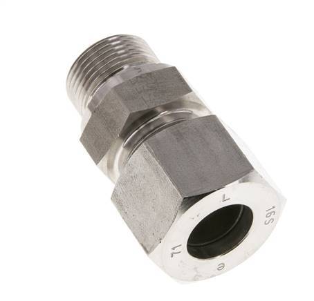 M22x1.5 Buitendraad x 16S RVS Rechte Snijring Koppeling 400 Bar DIN 2353
