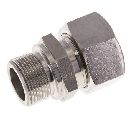 M26x1.5 Buitendraad x 22L RVS Rechte Snijring Koppeling 160 Bar DIN 2353