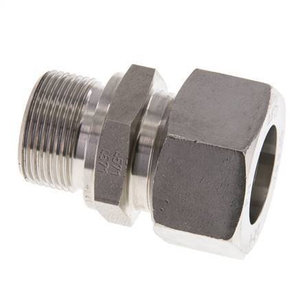 M26x1.5 Buitendraad x 22L RVS Rechte Snijring Koppeling 160 Bar DIN 2353