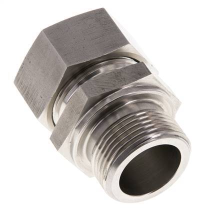 M33x2 Buitendraad x 28L RVS Rechte Snijring Koppeling 160 Bar DIN 2353