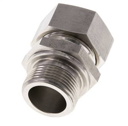 M33x2 Buitendraad x 28L RVS Rechte Snijring Koppeling 160 Bar DIN 2353