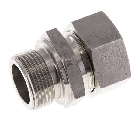 M33x2 Buitendraad x 28L RVS Rechte Snijring Koppeling 160 Bar DIN 2353