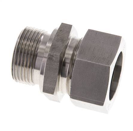 M33x2 Buitendraad x 28L RVS Rechte Snijring Koppeling 160 Bar DIN 2353