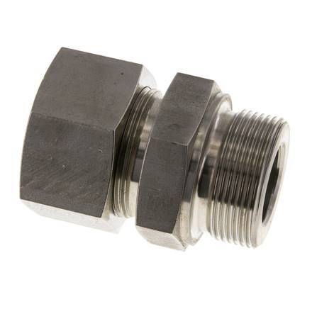 M42x2 Buitendraad x 30S RVS Rechte Snijring Koppeling 400 Bar DIN 2353