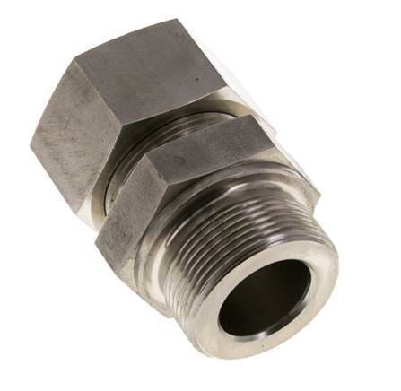 M42x2 Buitendraad x 30S RVS Rechte Snijring Koppeling 400 Bar DIN 2353