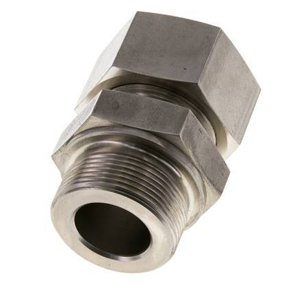 M42x2 Buitendraad x 30S RVS Rechte Snijring Koppeling 400 Bar DIN 2353