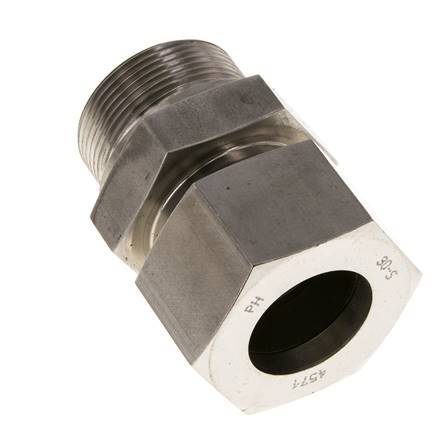 M42x2 Buitendraad x 30S RVS Rechte Snijring Koppeling 400 Bar DIN 2353