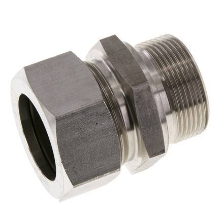 M42x2 Buitendraad x 35L RVS Rechte Snijring Koppeling 160 Bar DIN 2353