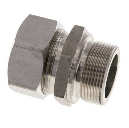 M42x2 Buitendraad x 35L RVS Rechte Snijring Koppeling 160 Bar DIN 2353