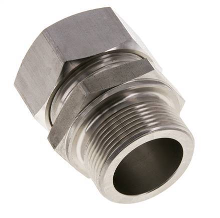 M42x2 Buitendraad x 35L RVS Rechte Snijring Koppeling 160 Bar DIN 2353