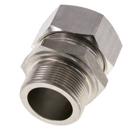 M42x2 Buitendraad x 35L RVS Rechte Snijring Koppeling 160 Bar DIN 2353