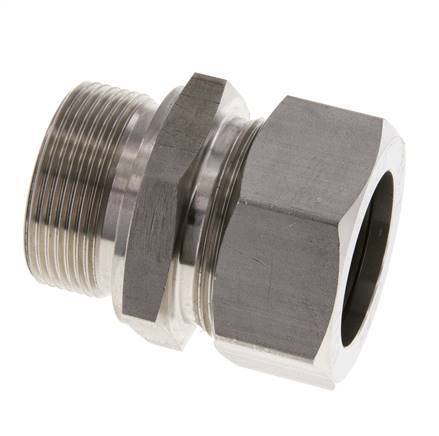 M42x2 Buitendraad x 35L RVS Rechte Snijring Koppeling 160 Bar DIN 2353