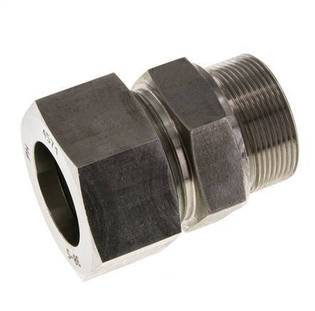 M48x2 Buitendraad x 38S RVS Rechte Snijring Koppeling 315 Bar DIN 2353