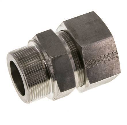 M48x2 Buitendraad x 38S RVS Rechte Snijring Koppeling 315 Bar DIN 2353