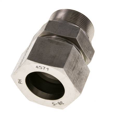 M48x2 Buitendraad x 38S RVS Rechte Snijring Koppeling 315 Bar DIN 2353