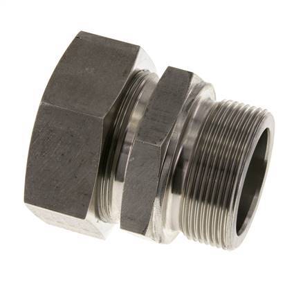 M48x2 Buitendraad x 42L RVS Rechte Snijring Koppeling 160 Bar DIN 2353