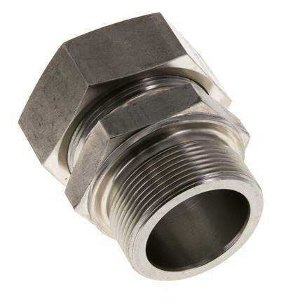 M48x2 Buitendraad x 42L RVS Rechte Snijring Koppeling 160 Bar DIN 2353