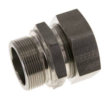 M48x2 Buitendraad x 42L RVS Rechte Snijring Koppeling 160 Bar DIN 2353