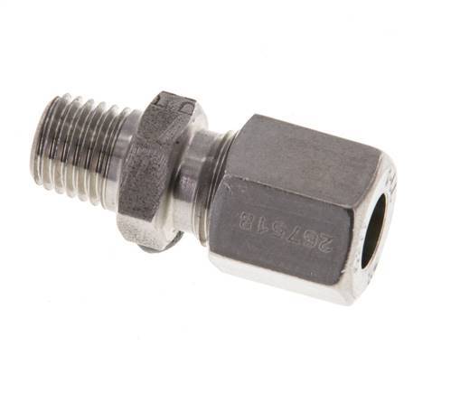 M8x1 Buitendraad x 6LL RVS Rechte Snijring Koppeling 100 Bar DIN 2353