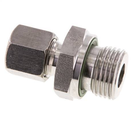 G 1/2'' Male x 8S Stainless steel Straight Cutting Ring with FKM Seal 630 Bar DIN 2353