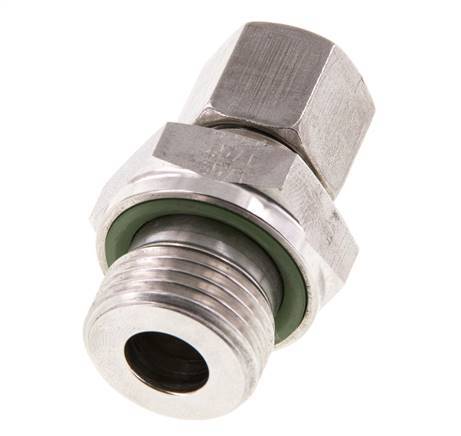 G 1/2'' Buitendraad x 8S RVS Rechte Snijring Koppeling met FKM Afdichting 630 Bar DIN 2353