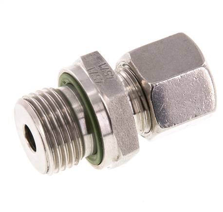 G 1/2'' Buitendraad x 10S RVS Rechte Snijring Koppeling met FKM Afdichting 630 Bar DIN 2353