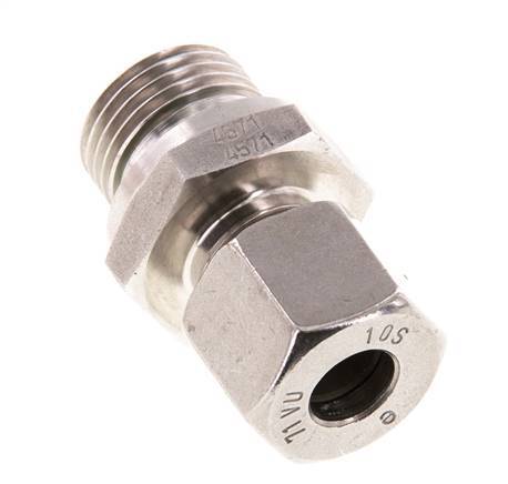 G 1/2'' Buitendraad x 10S RVS Rechte Snijring Koppeling met FKM Afdichting 630 Bar DIN 2353