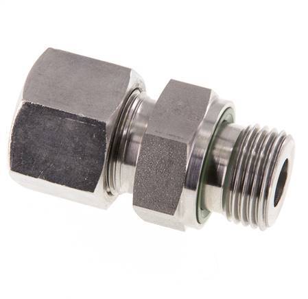 G 1/2'' Male x 14S Stainless steel Straight Cutting Ring with FKM Seal 630 Bar DIN 2353