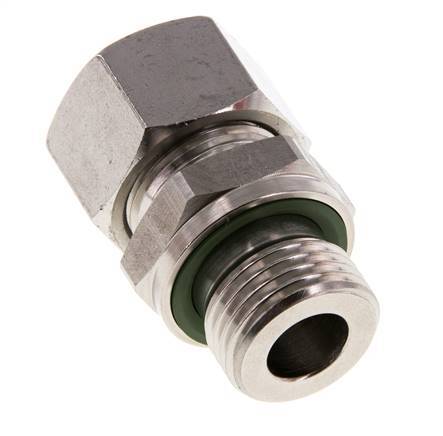 G 1/2'' Buitendraad x 15L RVS Rechte Snijring Koppeling met FKM Afdichting 315 Bar DIN 2353