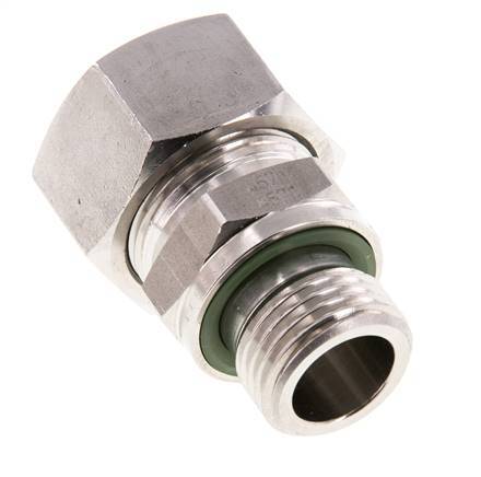 G 1/2'' Buitendraad x 18L RVS Rechte Snijring Koppeling met FKM Afdichting 315 Bar DIN 2353
