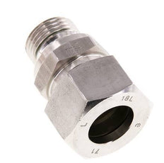 G 1/2'' Buitendraad x 18L RVS Rechte Snijring Koppeling met FKM Afdichting 315 Bar DIN 2353