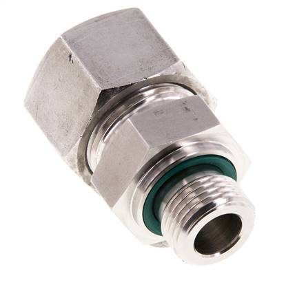 G 1/2'' Buitendraad x 20S RVS Rechte Snijring Koppeling met FKM Afdichting 400 Bar DIN 2353