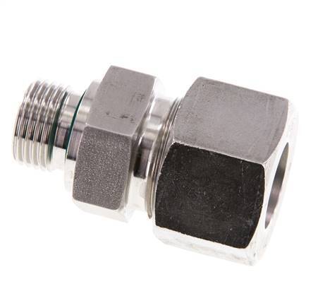 G 1/2'' Buitendraad x 20S RVS Rechte Snijring Koppeling met FKM Afdichting 400 Bar DIN 2353