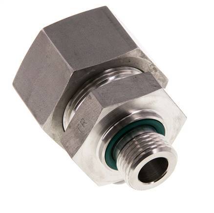 G 1/2'' Male x 25S Stainless steel Straight Cutting Ring with FKM Seal 400 Bar DIN 2353