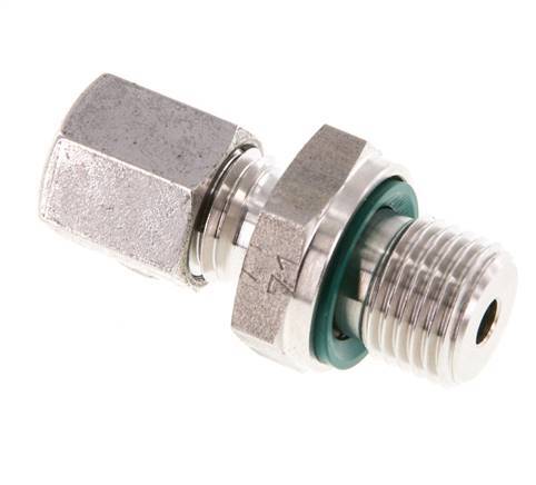 G 1/4'' Buitendraad x 6L RVS Rechte Snijring Koppeling met FKM Afdichting 315 Bar DIN 2353