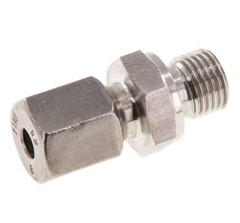 G 1/4'' Buitendraad x 6S RVS Rechte Snijring Koppeling met FKM Afdichting 630 Bar DIN 2353
