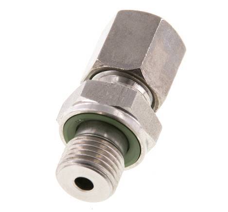 G 1/4'' Buitendraad x 6S RVS Rechte Snijring Koppeling met FKM Afdichting 630 Bar DIN 2353