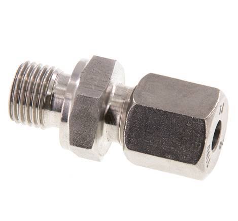G 1/4'' Buitendraad x 6S RVS Rechte Snijring Koppeling met FKM Afdichting 630 Bar DIN 2353